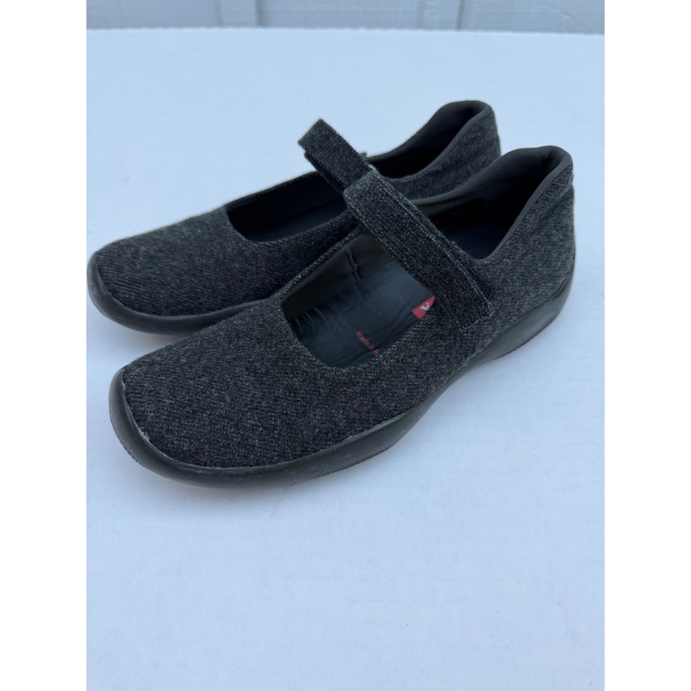 Vintage Y2K Prada Sport Mary Jane Wool Sneakers Grey Linea Rossa Vibram 2804 37 - Picture 3 of 15